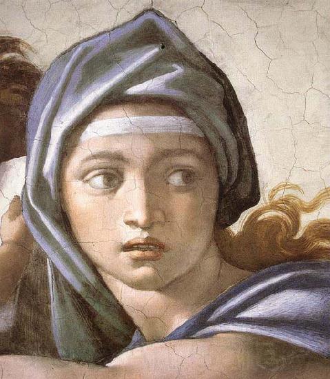 Michelangelo Buonarroti The Delphic Sibyl Norge oil painting art